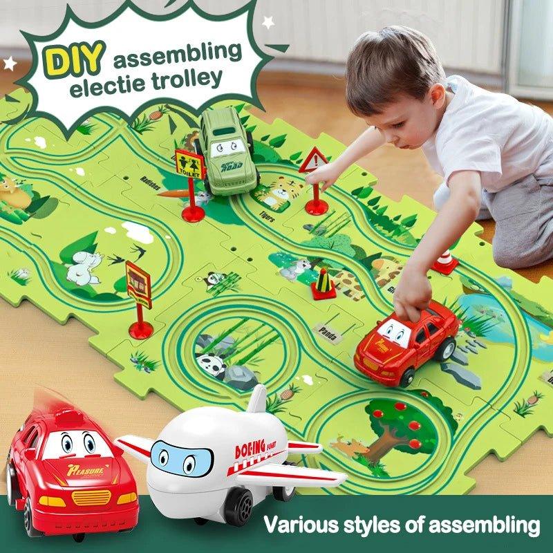 Voiture et Circuit Puzzle Flexible – Pour des Heures de Créativité et de Fun !