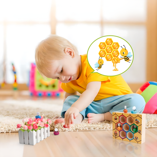 Jeu Montessori Busy Bees – Coordination et Apprentissage